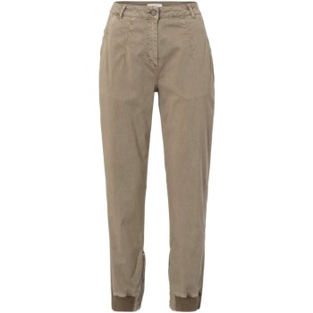 Soft cargo trousers with rib c TIMBER WOLF BROWN