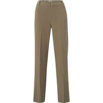 Woven wide leg trousers with e STONE GRAY