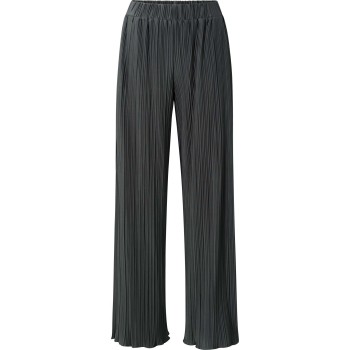 Jersey plisse wide leg trouser DARK METAL GREY