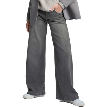 Extra wide leg denim - L30 MEDIUM GREY DENIM