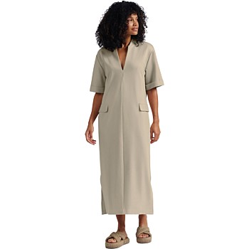 Jersey dress with pockets HUMUS BEIGE