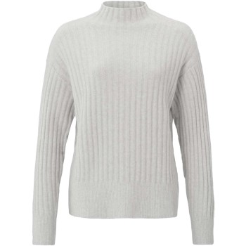 Ribbed sweater with turtleneck MOONSTRUCK GREY MEL