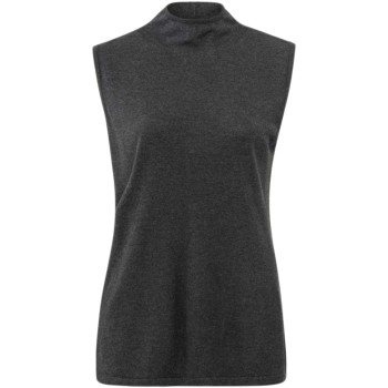 Sleeveless high neckline sweat ANTHRACITE MELANGE