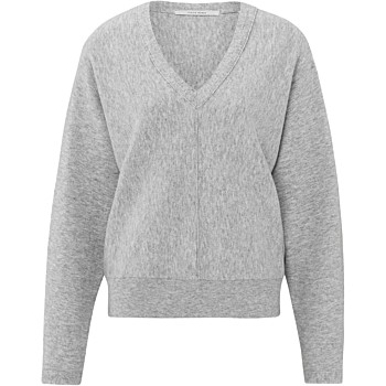 Sweater with batwing sleeves MEDIUM GREY MELANGE