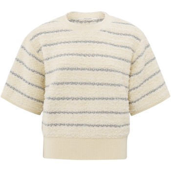 Sweater with shiny stripes OFF WHITE DESSIN