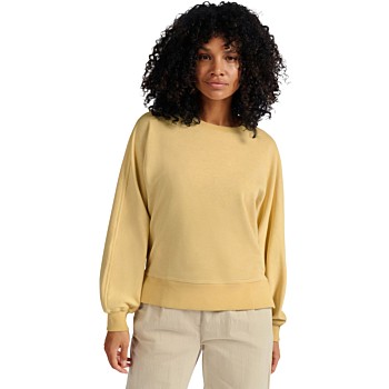 Sweatshirt with small slit MOONSTONE YELLOW