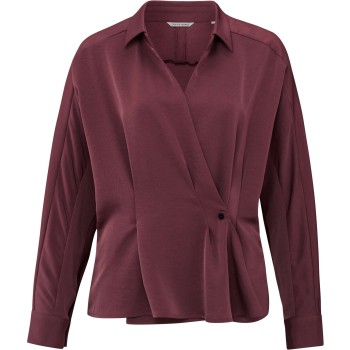 Cross over taille blouse TAWNY PORT RED