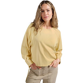 Long-sleeve top with drawcord MOONSTONE YELLOW