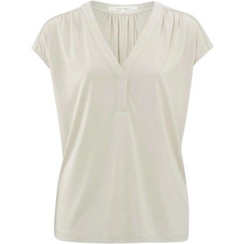 Jersey top with V-neck MOONSTRUCK GREY