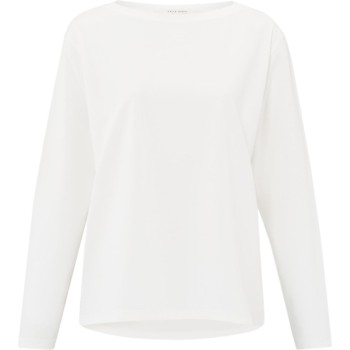 Long-sleeve top with boatneck BLANC DE BLANC WHITE