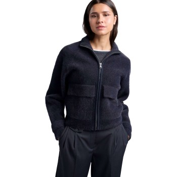 Knitted jacket with pockets ANTHRACITE