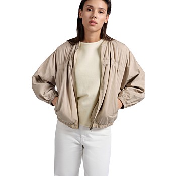 Cropped bomber jacket TWILL BEIGE