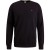 Crewneck essential cotton stretch Black