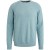 Crewneck cotton heather plated ble Stone Blue