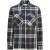 JPRRAYMOND MELANGE CHECK LS OVERSHIRT SN Night Sky