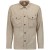 Overshirt overhemd met knopen linnen khaki