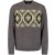 Pullover Crewneck Jacquard Pattern Dark Grey