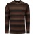 Pullover Crewneck Degrade Stripes W Brown