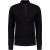 Pullover Half Zipper Solid Jacquard Black