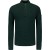 Pullover Half Zipper Solid Jacquard Dark Green