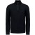 Pullover Half Zipper and Button Sol Black