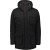 Jacket long fit hooded double front black