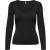 Onlea l/s 2-way deep neck top jrs noos black