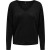 ONLISABEL L/S V-NECK SHINE TOP JRS Black/Black gli