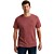 Short sleeve r-neck textured strip Dry Rose