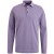 Long sleeve polo pique garment dye Dusk