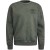 Crewneck cold-dye terry agave green