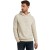 Hooded soft terry brushed bone white