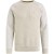 R-neck knit sweat combination Bone White Melee