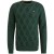 R-neck cotton mouline knit Trekking Green