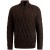 Half zip collar heavy knit mixed y Rum Raisin