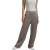 Satin wide leg trousers with e CLAY PEBBLE GREY