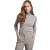 Fine rib fitted sweater with s MEDIUM GREY MELANGE