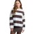 Oversized block stripe sweater CHOCOLATE BROWN DES