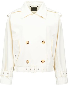 Cropped trenchcoat ivory frost