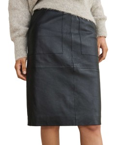 Basic Leather skirt black