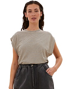 Mason small stripe top black