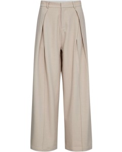 NancyCC Pleat long pant bone