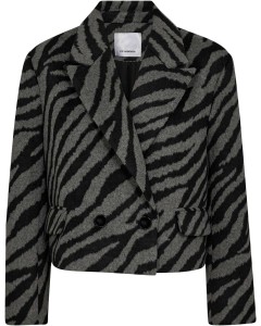 ZuriCC zebra crop jacket dark grey