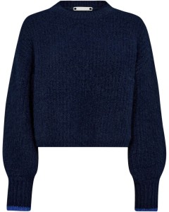 CoralieCC Crop Rib O-Knit Navy