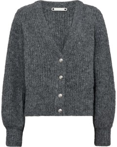 CoralieCC button rob knit grey melange