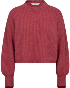 CoralieCC Crop Rib O-Knit Magenta