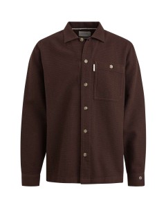 Long Sleeve Shirt Solid Regular fi Coffee Bean