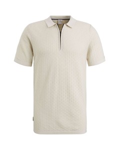 Short sleeve polo cotton modal Silver Birch