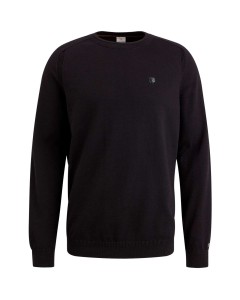 Crewneck essential cotton stretch Black