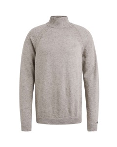 Roll neck cotton heather Sand Melange